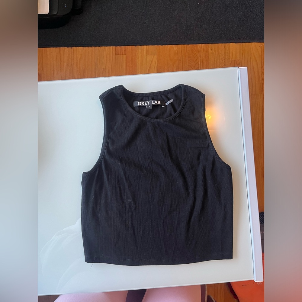 GREY LAB Black Crop Top